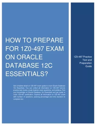 how to prepare for 1z0 497 exam on oracle