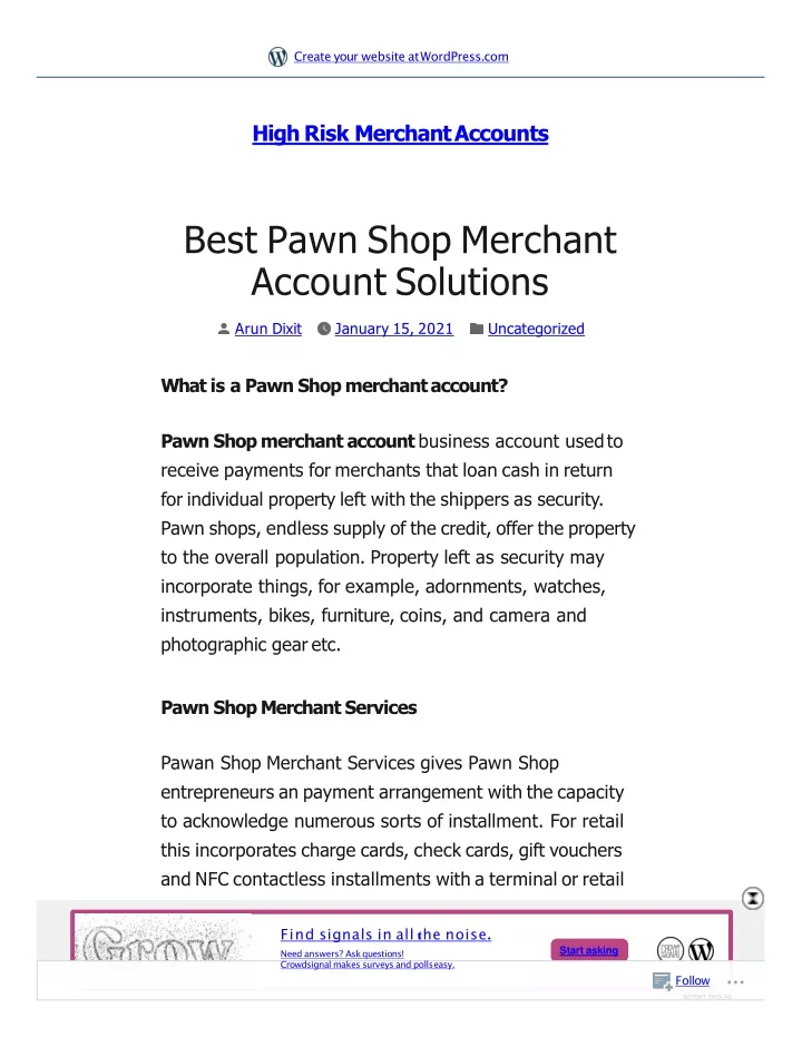 best pawn shop merchant account solutions