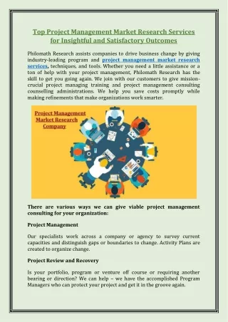 top project management market research services