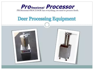 Deer Processing Equipment: Mixers, Grinders, Saws & More