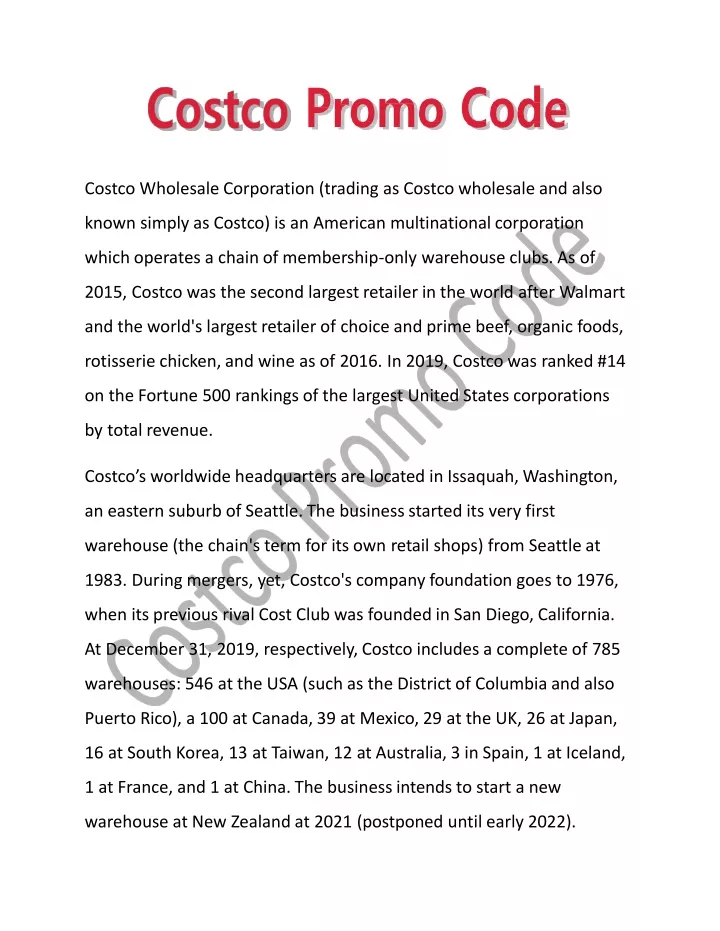 costco wholesale corporation trading as costco