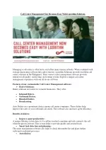 Call Center Management Solutions - slide 1