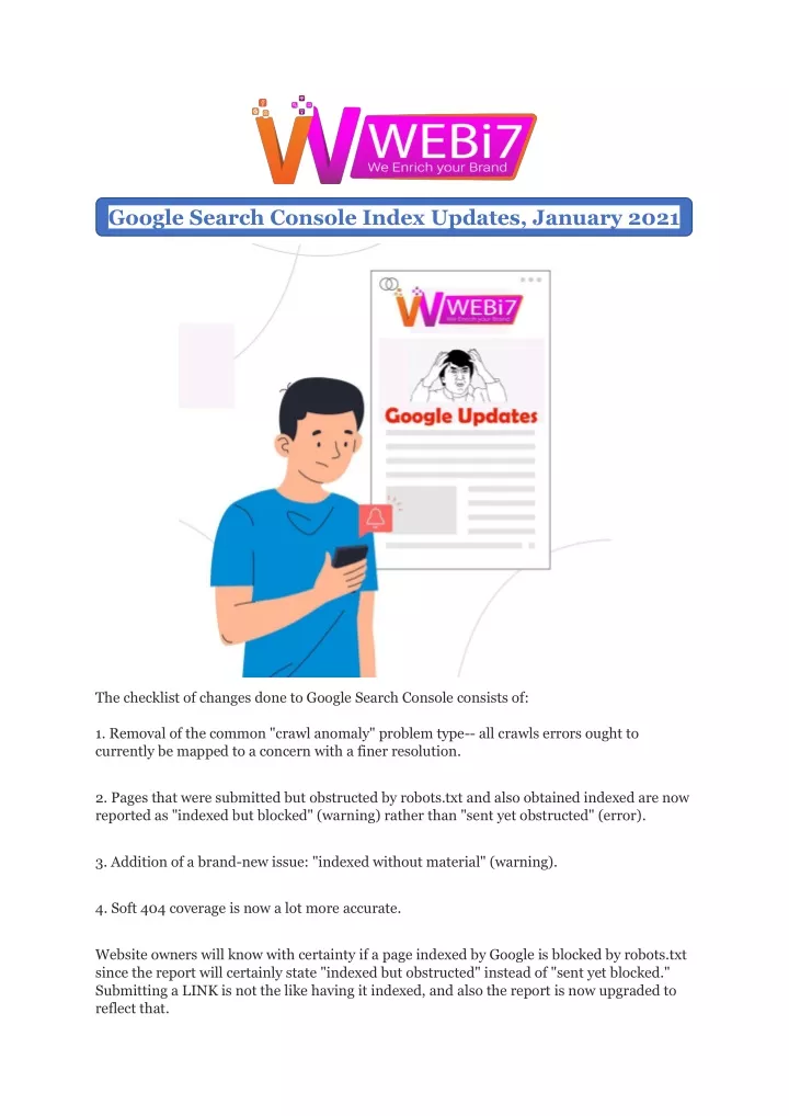 google search console index updates january 2021