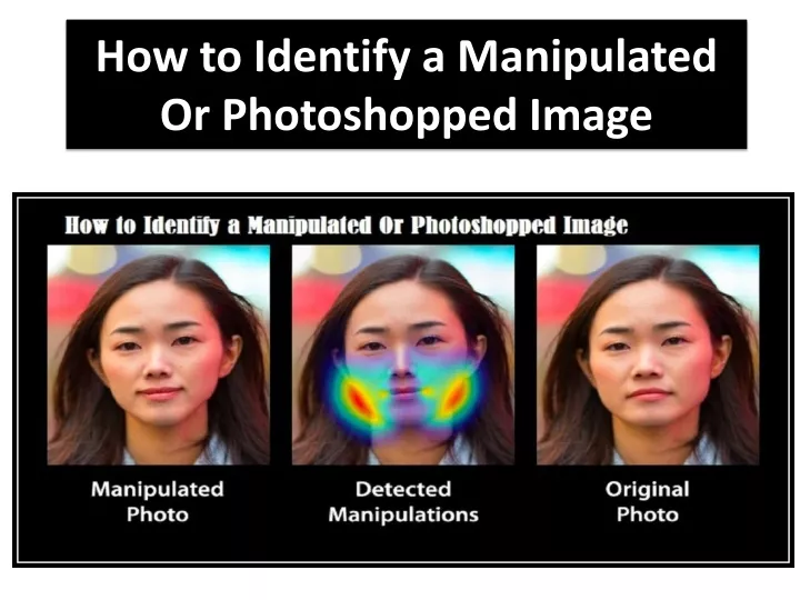 how to identify a manipulated or photoshopped image