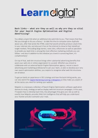back links what are they as well as why are they