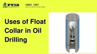 uses of float collar in oil drilling