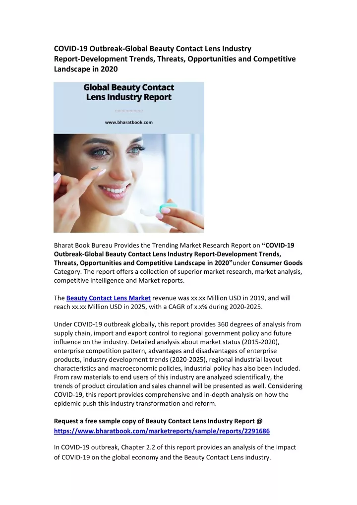 covid 19 outbreak global beauty contact lens