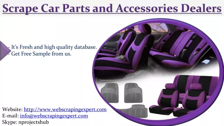 scrape car parts and accessories dealers