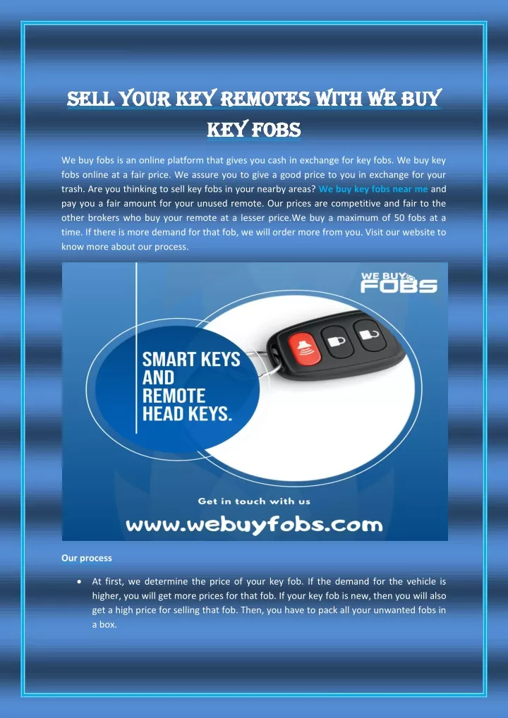 sell sell your key remotes with your key remotes