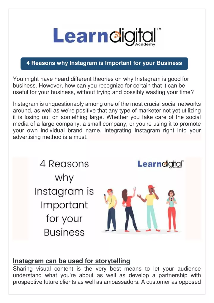 4 reasons why instagram is important for your