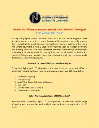 what is the difference between spotlight