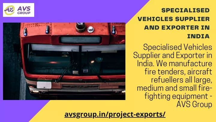 specialised vehicles supplier and exporter in