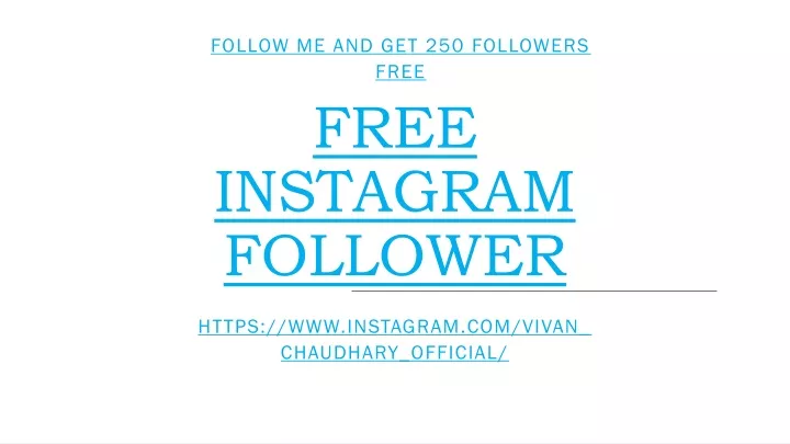 free instagram follower