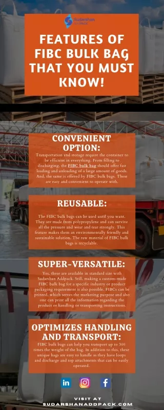 Features Of FIBC Bulk Bag That You Must Know!