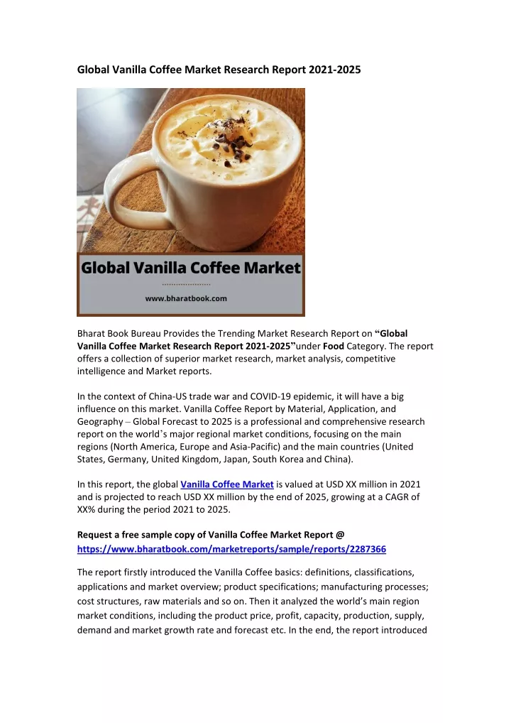 global vanilla coffee market research report 2021