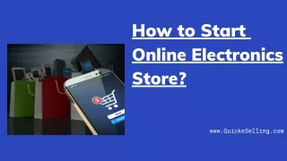 how to start online electronics store