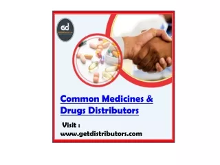 common medicines drugs distributors