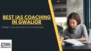 Online IAS Coaching in Gwalior– Chahal Academy