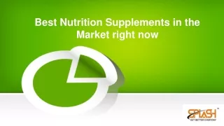 best nutrition supplements in the market right now