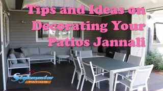 tips and ideas on decorating your patios jannali