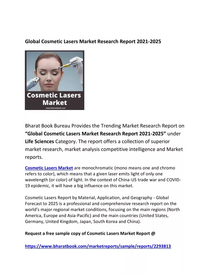 global cosmetic lasers market research report