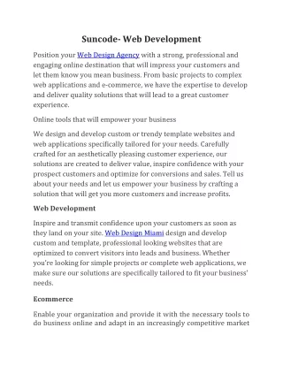 suncode web development