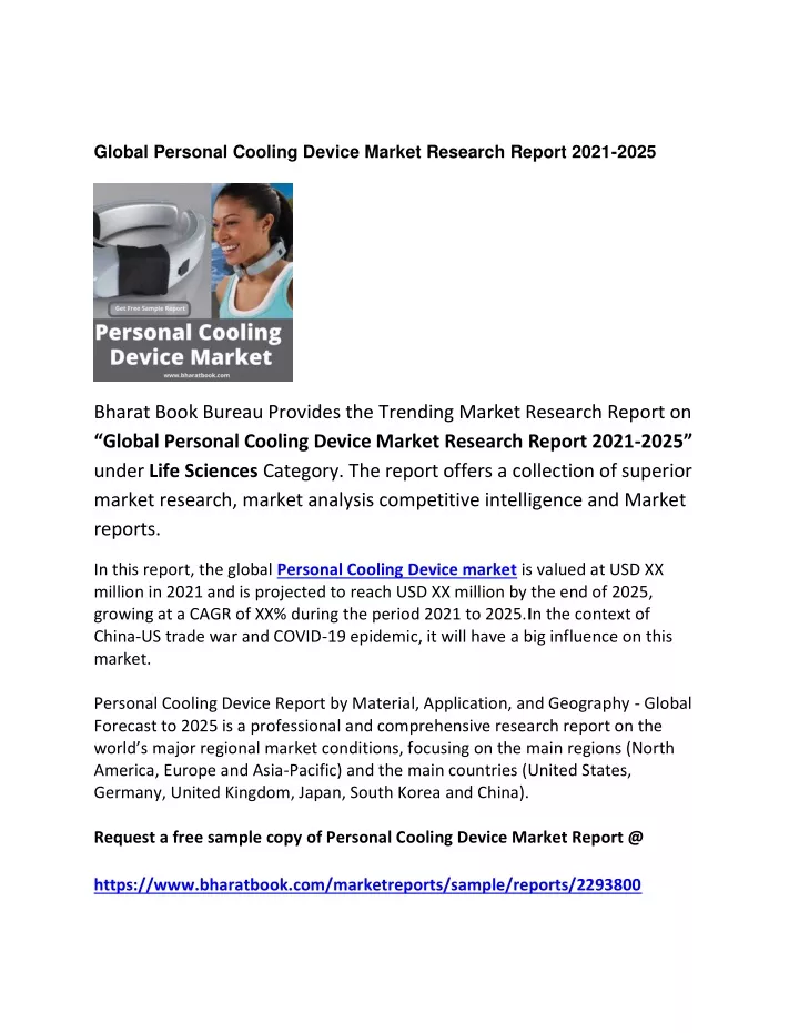 global personal cooling device market research