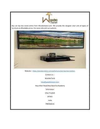 buy set top box stand online from woodentwist