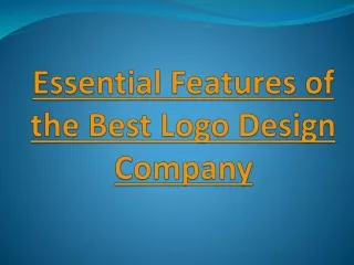 Essential Features of the Best Logo Design Company