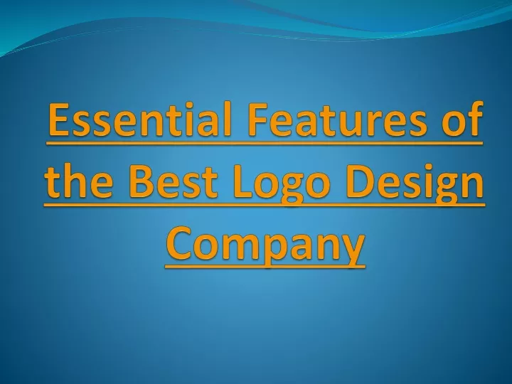 essential features of the best logo design company