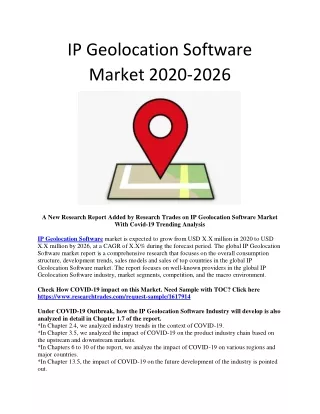 ip geolocation software market 2020 2026
