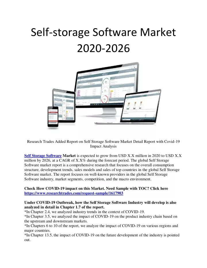 self storage software market 2020 2026