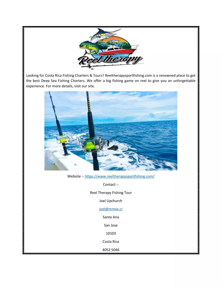 looking for costa rica fishing charters tours