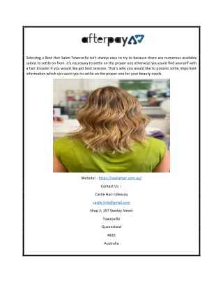 Hairdressers Townsville | Castlehair.com.au