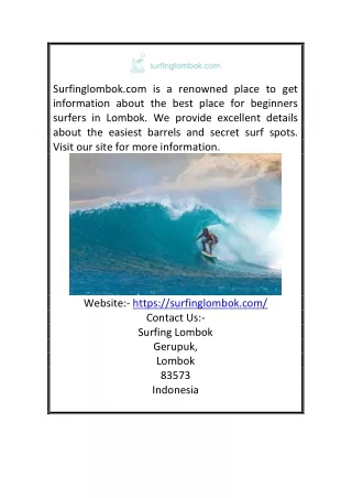 Want to Know About Easiest Barrels in Lombok | Surfinglombok.com