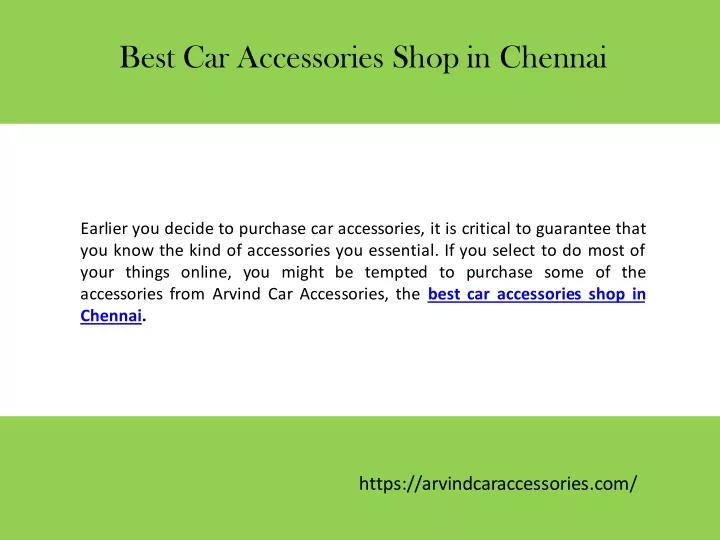 best car accessories shop in chennai