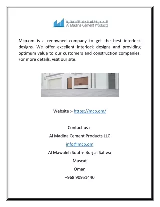 mcp om is a renowned company to get the best