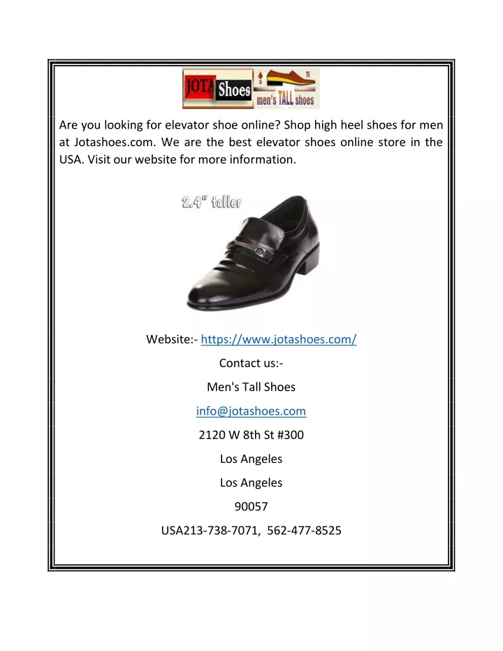 are you looking for elevator shoe online shop
