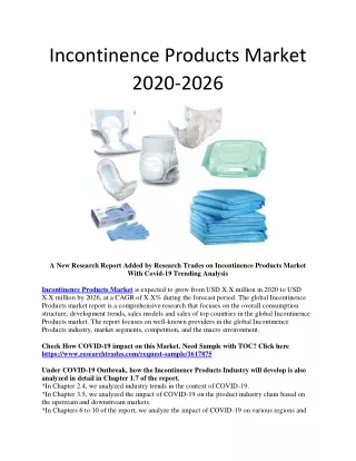 incontinence products market 2020 2026