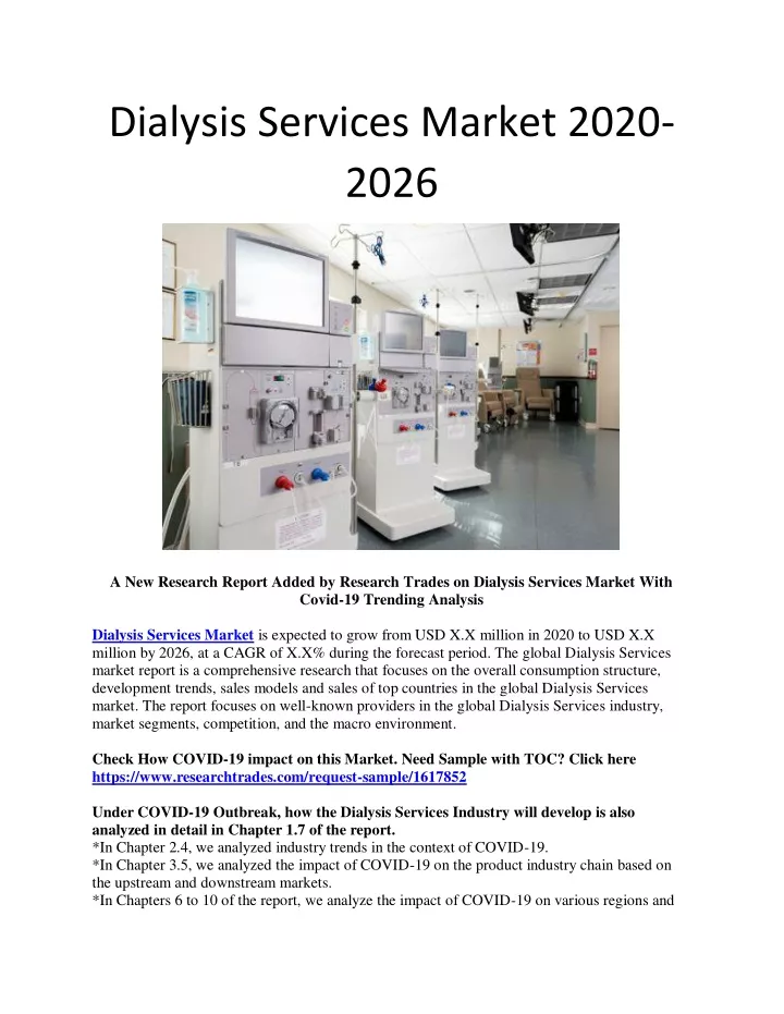 dialysis services market 2020 2026