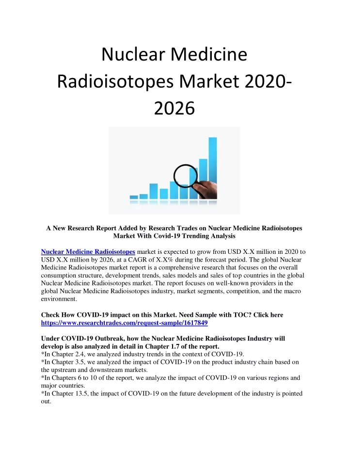 nuclear medicine radioisotopes market 2020 2026