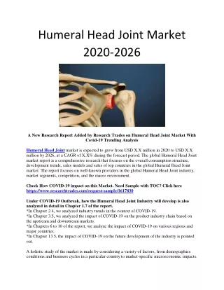 humeral head joint market 2020 2026