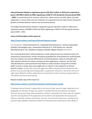infrared detector market is expected to garner