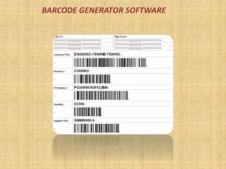 BARCODE GENERATOR SOFTWARE