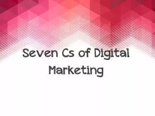 Seven Cs of Digital Marketing