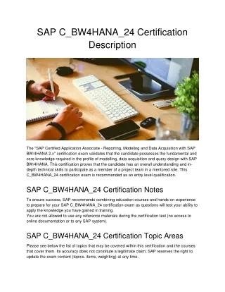 sap c bw4hana 24 certification description