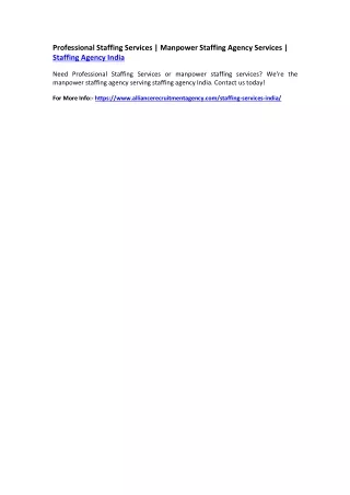 professional staffing services manpower staffing