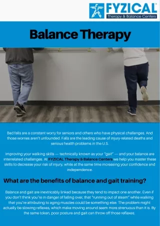 Balance Therapy