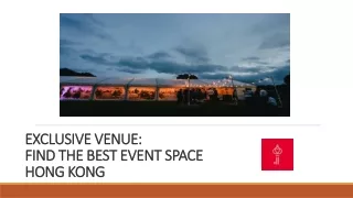 Impress your guests with the best hong kong event venues