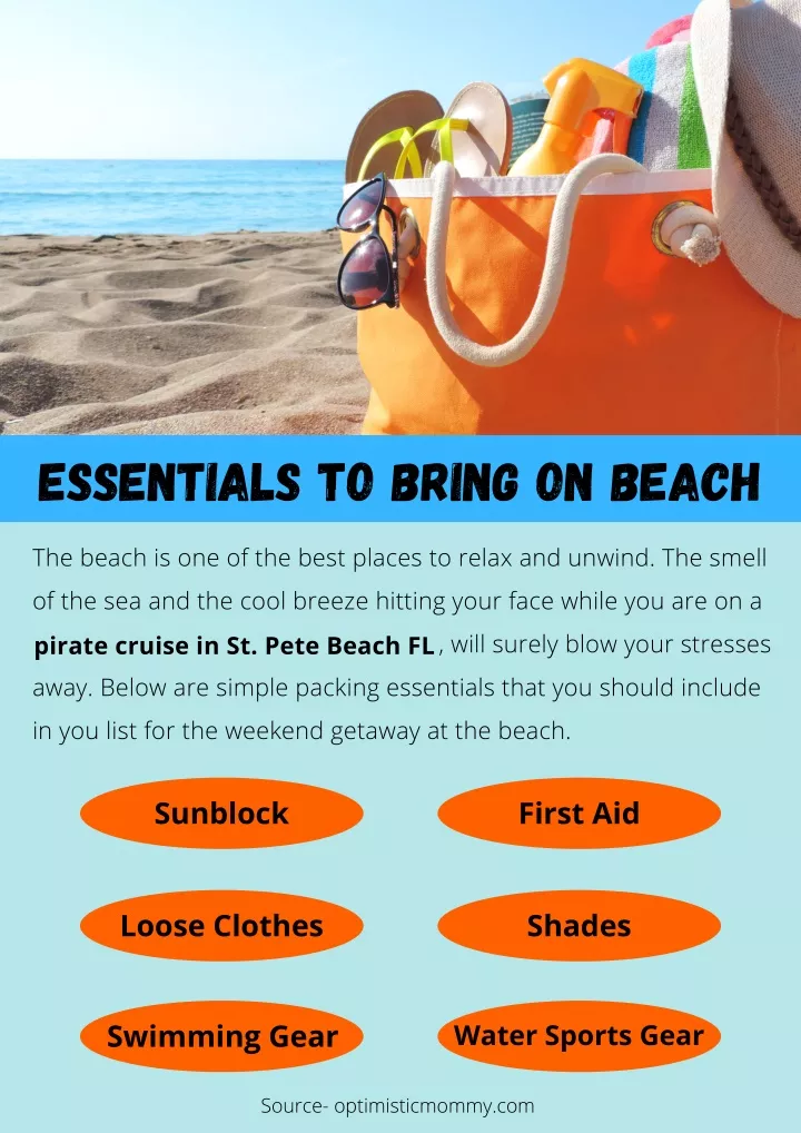 essentials to bring on beach